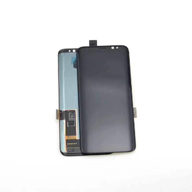 S8 lcd для SAMSUNG Galaxy s8 G950 G950F lcd сенсорный экран дигитайзер Assembl originel с тенью S8 G950 запасные части - Цвет: Black