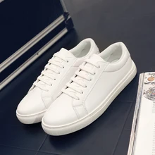 Nice New PU Leather Fashion Casual Shoes Unisex lace-up Mens Shoes Lovers Casual Chaussure Homme Mens Trainers