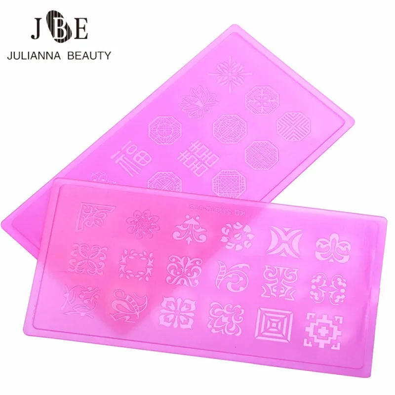 

1Pc Nail Art Stamping Plate Acrylic Template Lightweight Portable Plastic Stamp Plate Transparent Nail Tool Rectangle 12.5*6.5cm