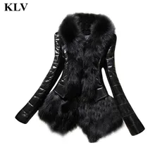 2016 New Fashion Winter Women’s Down Cotton Parka Short Faux Fur Collar Hooded Coat Lady Warm Long Sleeve Quilted Jacket Nov28
