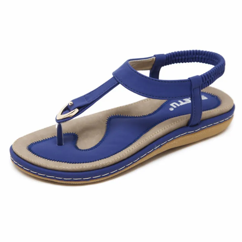 

Summer Shoes Women Bohemia Ethnic Flip Flops Soft Flat Sandals Woman Casual Comfortable Plus Size Wedge Sandals 35-42