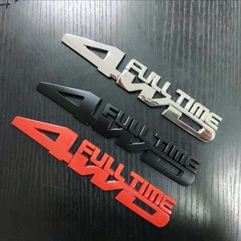 

Metal 3D Car Styling 4WD Full Time Chrome Emblem Badge Truck Auto Gule Sticker Decal Accessories for Jeep Toyota Ford VW Subaru