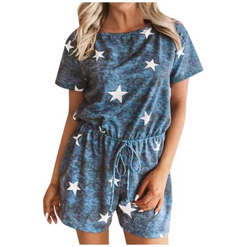 

Summer Overall Women Fashion Overalls Casual Stars Print Short Ladies Oansatz Short Overall Summer Sexy Body