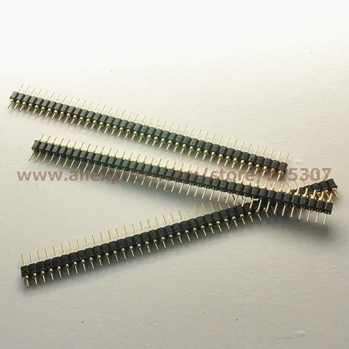 1x40 pin 2.54mm round single row male pin header board to board connectors gilt pin