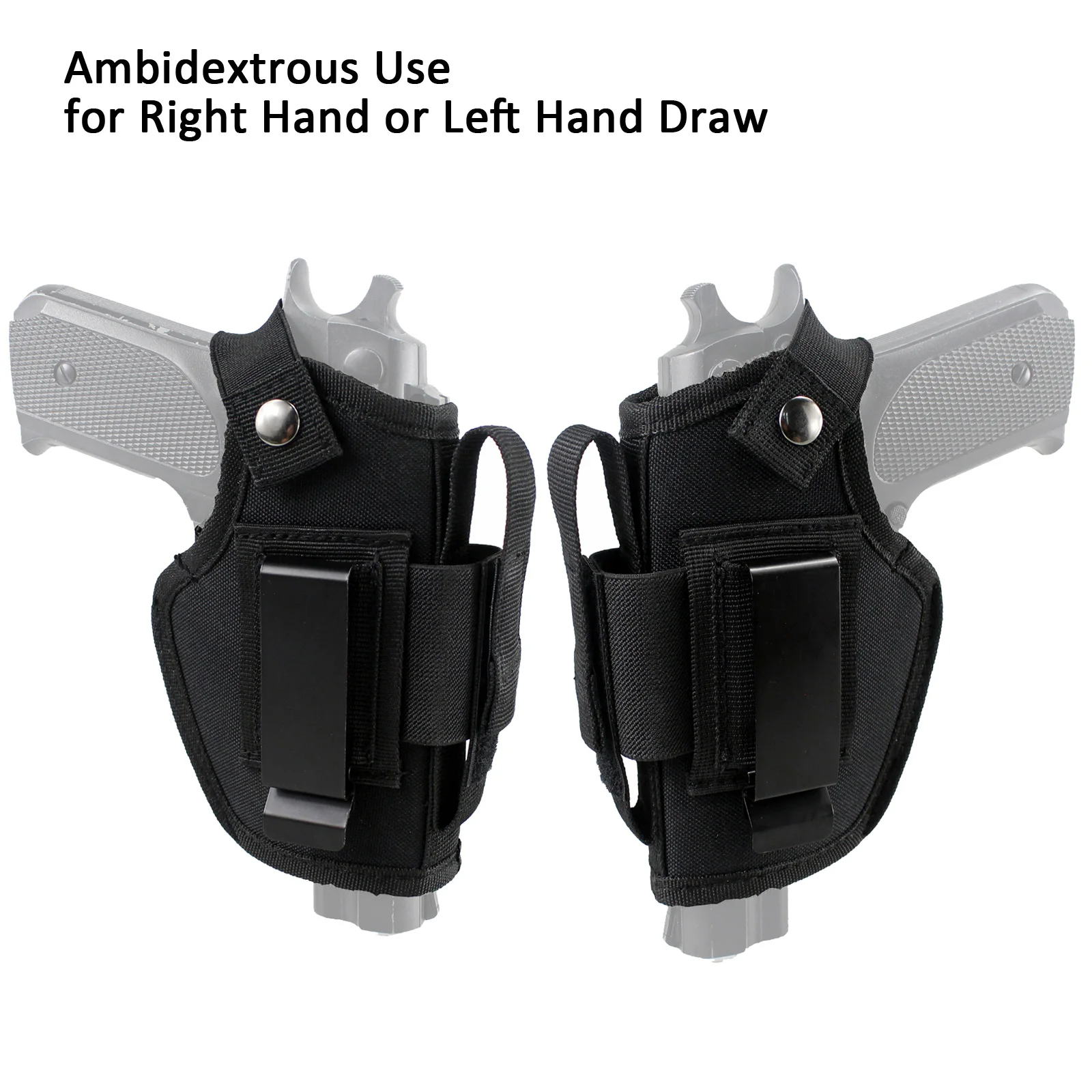 IWB OWB автомобильный кобура для скрытого ношения с 2 ремешками крепления Ambidextrous Draw подходит для некомпактных больших пистолетов