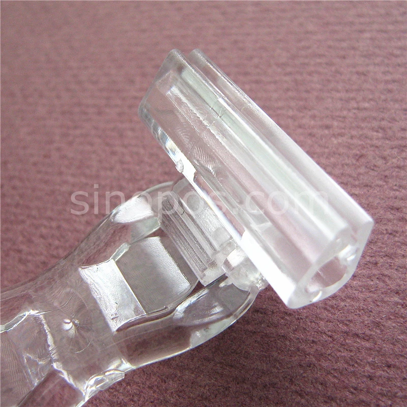 Clear Plastic Bowl Tag Holder, shelf rack bottle cup pot bin glassware price card sign ticket display shoes advertising POP clip