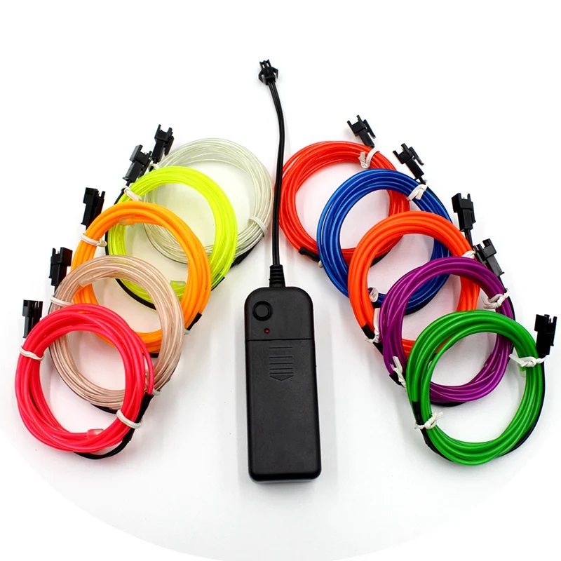 1M/2M/3M/5M/10M Neon Light Dance Party Decor Light Neon LED lamp Flexible EL Wire Rope Tube Waterproof LED Strip