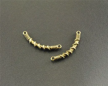 

25pcs Antique Bronze String Charms Connector DIY Necklace Bracelet Bangle Jewelry Findings 5x18mm A1558