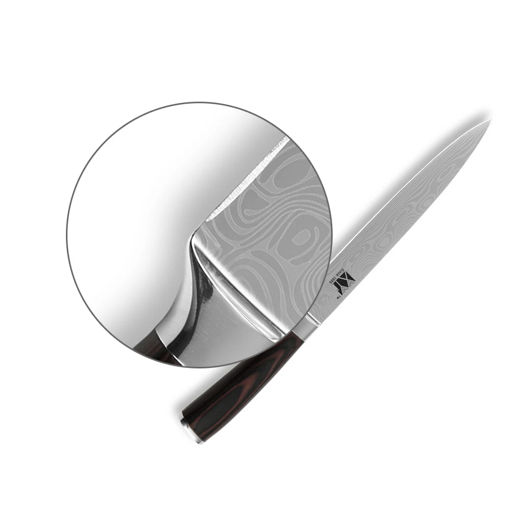 XYj инструменты для приготовления пищи, 6 шт., набор кухонных ножей, универсальный нож для очистки овощей, нож шеф-повара сантоку, набор ножей для нарезки овощей из нержавеющей стали