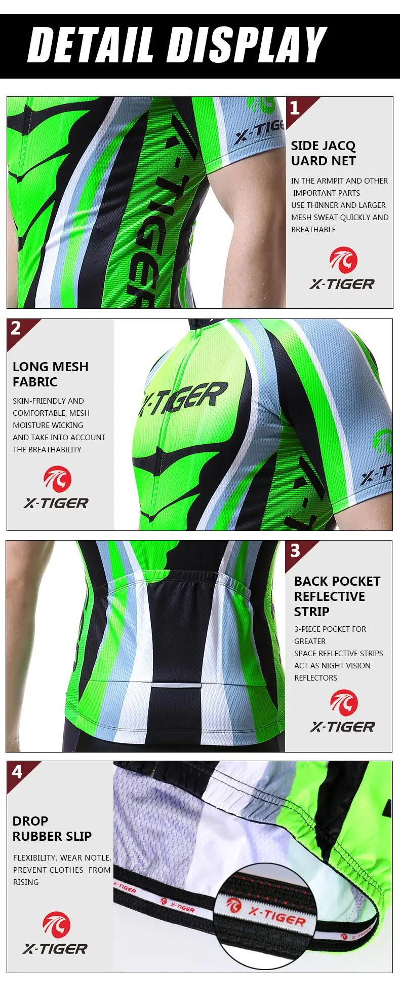 X-TIGER мужские веломайки 2019 MTB дорожный велосипед Трикотажные изделия с коротким рукавом велосипед рубашки Велоспорт одежда Дышащие