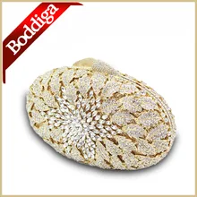 Luxus Frauen Ei Design Hohe Strass Abend Clutch Tasche damen geldbörse gold bling bling clutch abendtasche stilvolle handtaschen