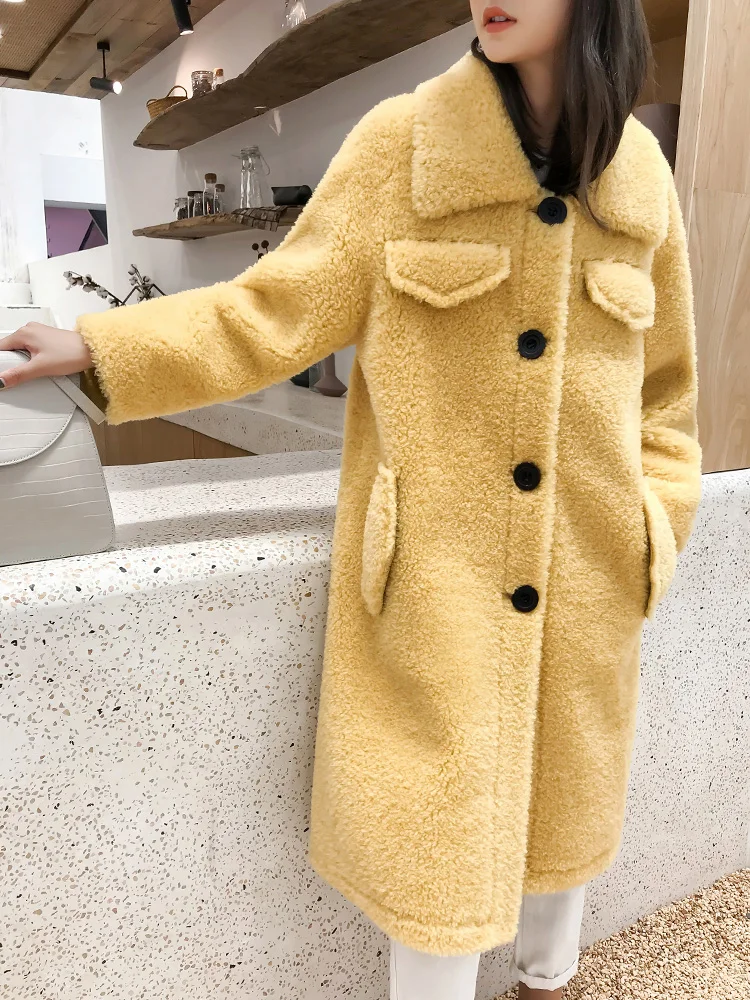 

100% Wool Coat Women Single Breasted Long Sleeve Over Coat Women Winter Warm Long Jacket rf0261