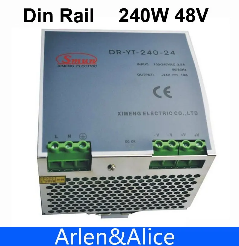 Buy 240W 48V Din Rail Single Output Switching power