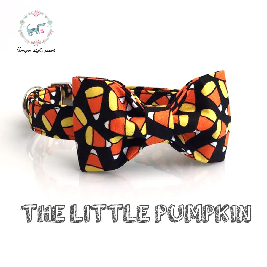 

Halloween Little Pumpkin Bowtie Dog Collar and Cat Collar Adjustable Buckle Pet Accessary