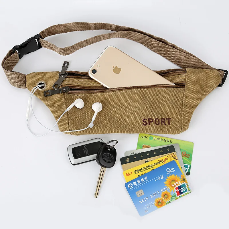

Outdoor Riding mountaineering multifunctional bag tactical waistband male fashion casual lady canvas sports running waist bag