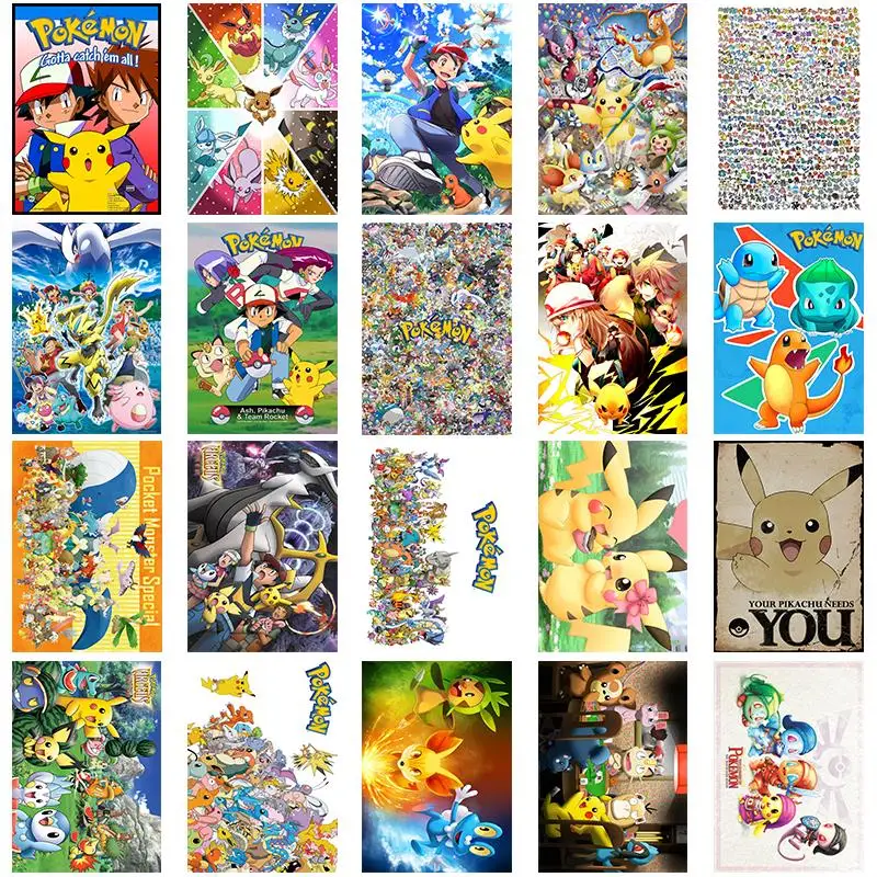 

A1-34# Pocket Monster Cartoon 20/pcs PVC Series Sticker Home Decor Fridge Styling Wall Travel Suitcase Graffiti Styling Stickers