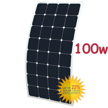 

1PCS 100 W watt flexible PV solar panel 12V solar cell/module/system RV/car/boat