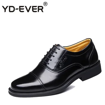 

YD-EVER Big size 38-47 Genuine Leather Men Casual Shoes Luxury Brand Men Shoes Leather Shoes Men High Qulaity Men Flats