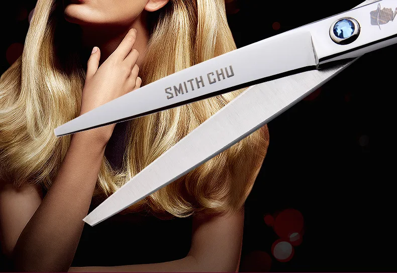 SMITH CHU professional 6 inch hair scissors Japan 440c steel shears left hand cutting barber makas hairdressing scissors SMITH CHU professional 6 inch hair scissors Japan 440c steel shears left hand cutting barber makas hairdressing scissors