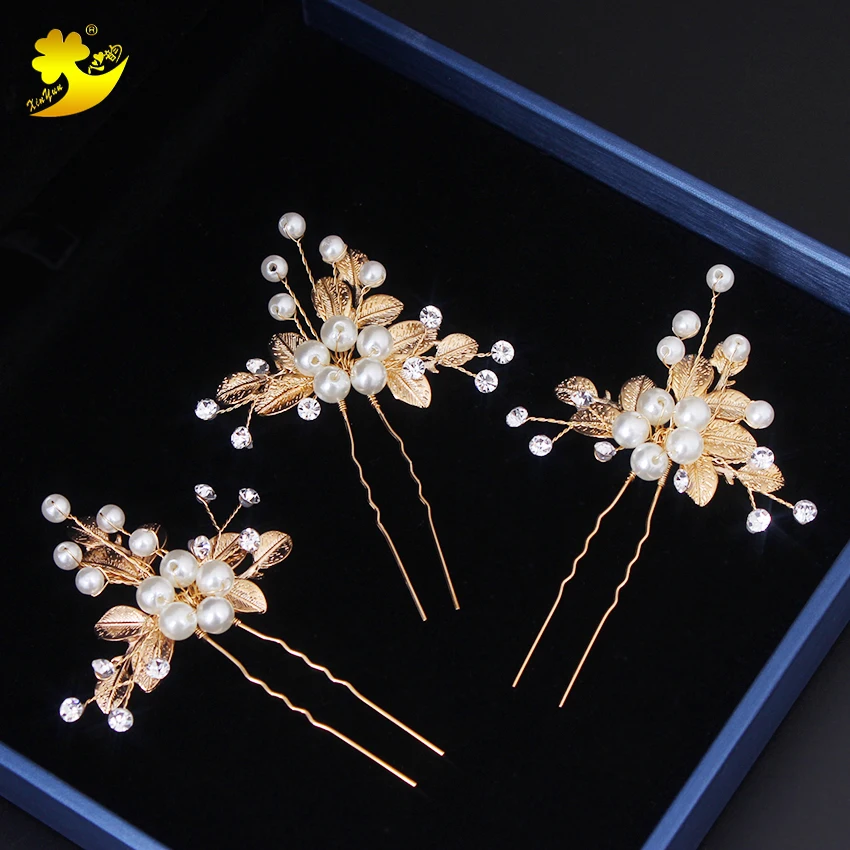 Xinyun Pearl Hair Pins Wedding Bridal Hair Accessories Fashion