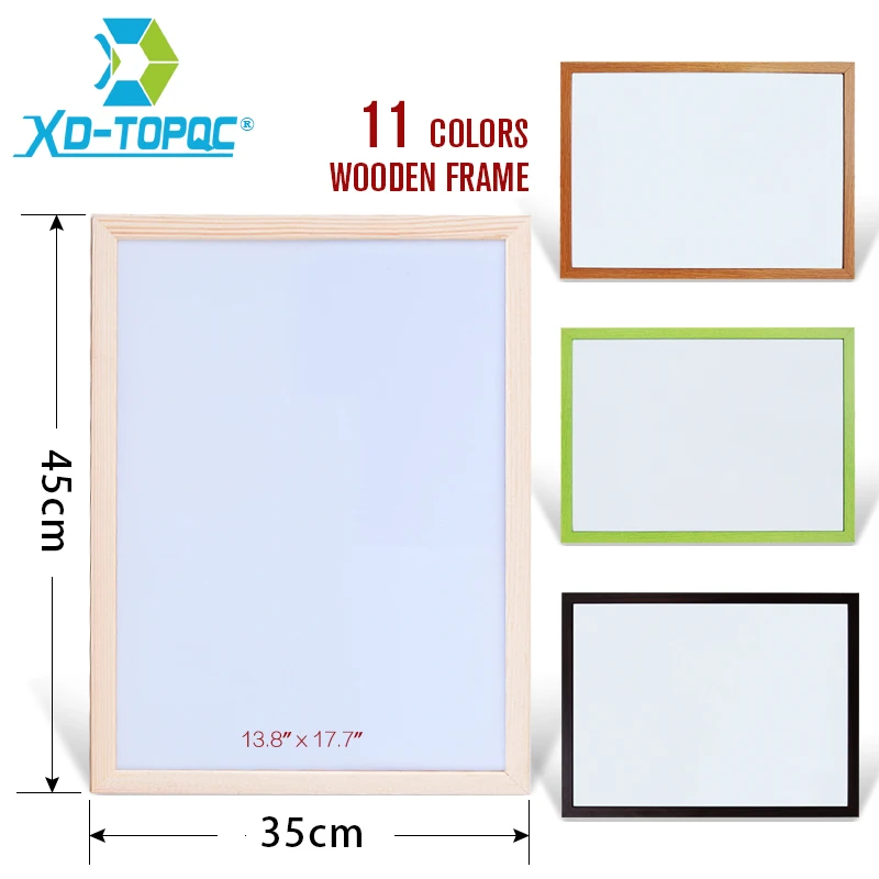 XINDI 35*45cm WhiteBoard New Dry Wipe Pine Wood Frame Magnetic White board Erased Easy Writing Drawing Boards Free Shipping WB43