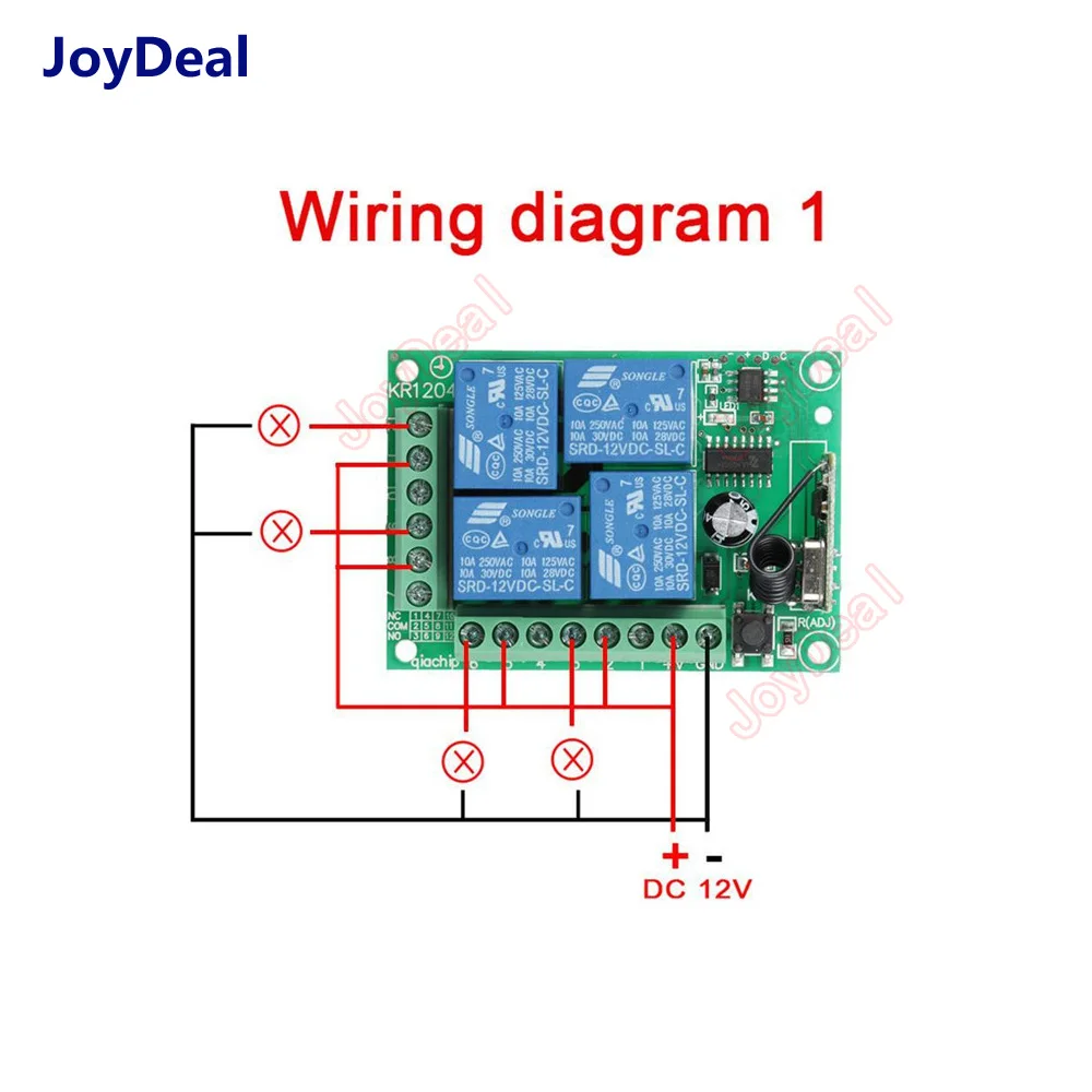 433 МГц Универсальный Беспроводной дистанционного Управление выключатель AC/DC 12V 4CH модуль приемника радиорелейной линии и 4 канальный РЧ пульт дистанционного управления передатчика переключатель «сделай сам»