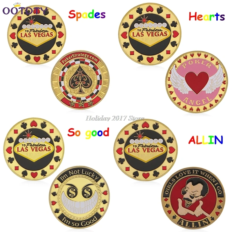 

Las Vegas Poker Style Souvenir Zinc Alloy Commemorative Coin Collection Non-currency Lucky chips Coins Gifts Jun23_25