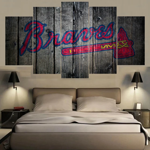 Home Decor Atlanta Braves Canvas Painting Calligraphy 5 Panel Home Decor Atlanta Braves Canvas Painting Calligraphy 5 Panel Baseball Sports Posters And Prints Pictures On