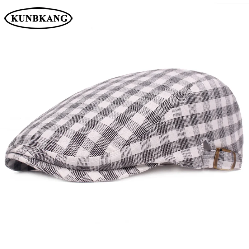 

New Retro Berets Hat Cotton Summer Flat Cap Men Women Vintage Casquette Breathable Casual Visor Peaked Cap Berets Boinas Bone