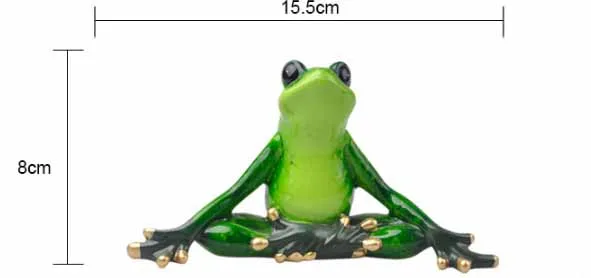 Украшение для дома Kawaii Yoga Frogs фигурка Девичья мечта Современная Смола домашняя скульптура куклы Смола Модель нечетные подарки ремесла животные