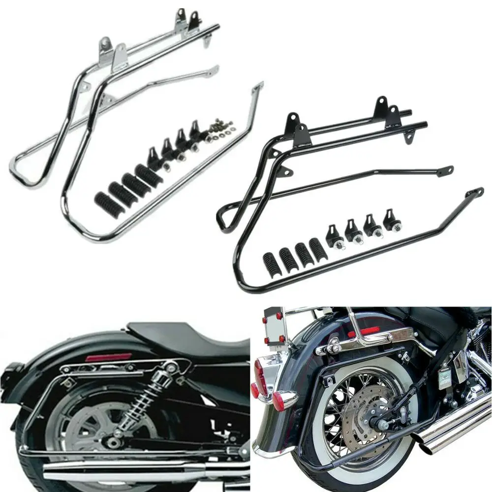

Motorcycle Hard Saddlebag Saddle bag Conversion Brackets For Harley Softail Deluxe Heritage 1984-2016