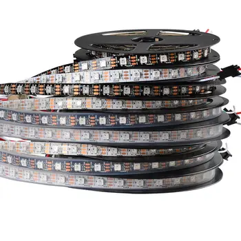 

5V 60LEDs/m SK6812 Smart Digital RGB Pixel Addressable LED Strip 5050 SMD Flexible Tape TV Light WHITE/BLACK PCB IP20/IP65/IP67