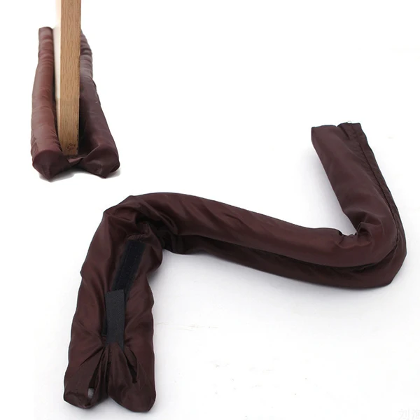Brown Twin Door Draft Dodger Guard Stopper Energy Saving Protector Doorstop For Door Accessories
