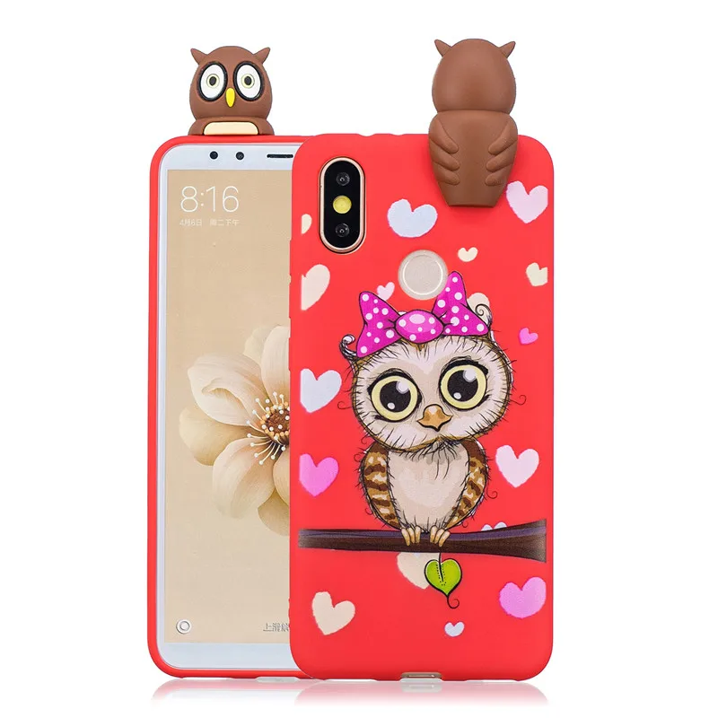 Чехол для Xiaomi Mi A1 A2 Lite чехол с 3D рисунком единорога панды совы силиконовый из ТПУ