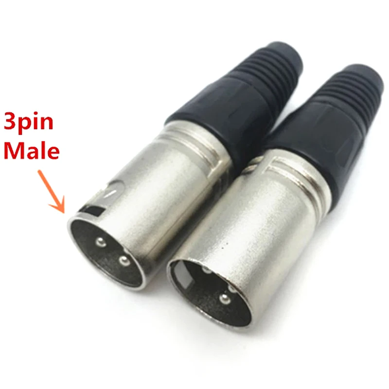 Мужской и Женский 3-контактный 4-контактный разъем 5-контактный XLR микрофон аудио кабель для подключения к сети инструменты для наращивания волос Cannon концевые кабельные муфты - Цвет: 3pin male