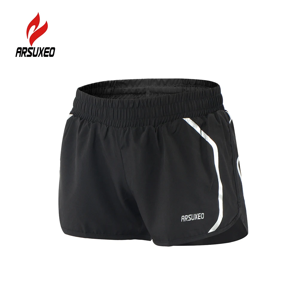 Arsuxeo Woman Female Running Shorts Gym Exercise Shorts Polyester