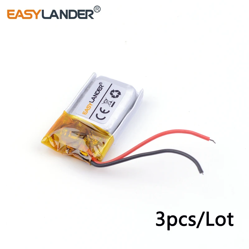 

3pcs /Lot 3.7v lithium Li ion polymer rechargeable battery 301520 70mAh use GPS DVR Toy