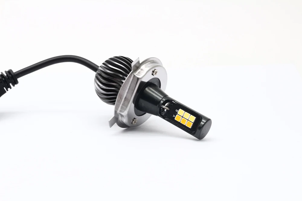 Dual Color Change Headlight H7 H4 LED Fog Light Bulb 6000k White 3000K Yellow H1 H3 H8 H11 9005 9006 880 12V 20W LED Headlights (23)