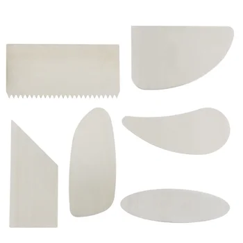 

6Pcs/Set Stainless Steel Scrapers Clay Tools Accessories Portable Scraping Oil Sludge Soft Ceramic Quality DIY Art Manual
