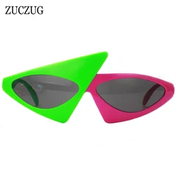 ZUCZUG de ojo de gato gafas de sol mujer marca diseñador marco pequeño sin montura gafas de sol Rosa verde azul lente gafas para mujer UV400 ZUCZUG de ojo de gato gafas de sol mujer marca diseñador marco pequeño sin montura gafas de sol Rosa verde azul lente gafas para mujer UV400