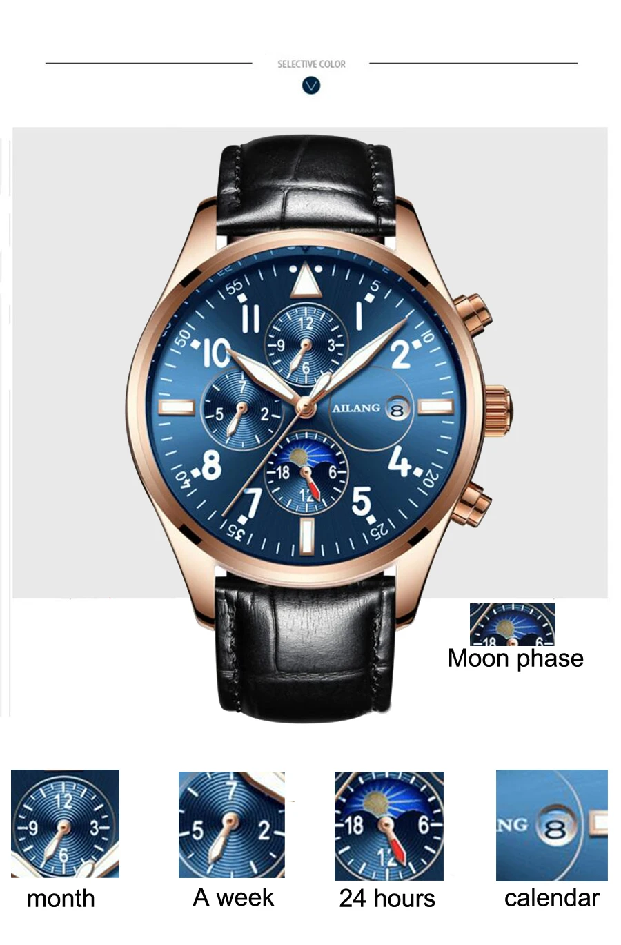 Летающие автоматические механические часы с календарем Роскошные водонепроницаемые часы с сапфировым кристаллом 50 м мужские часы из натуральной кожи Relogio Masculino