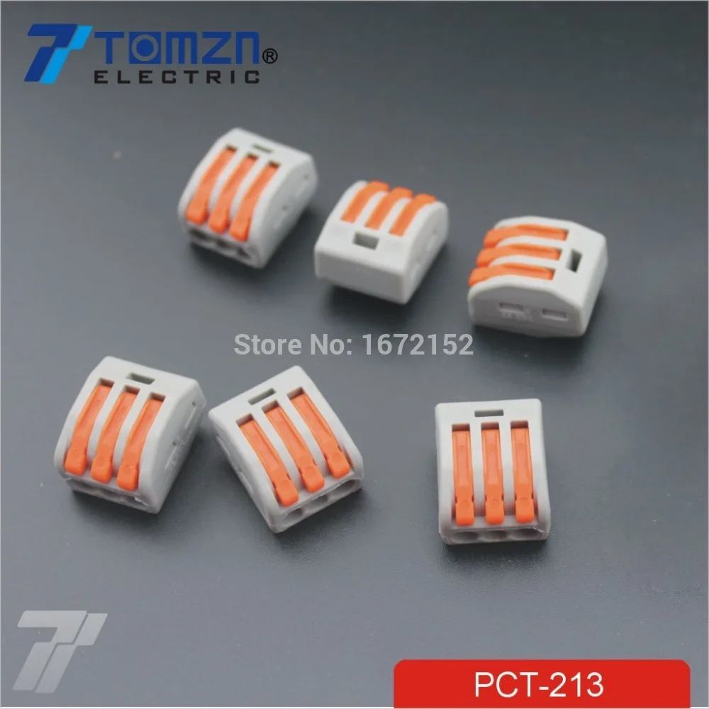 20PCS PCT-103D Push Wire Wiring connecteur 3 broches conducteur Bornier