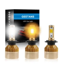 H7 H11 H8 H9 H1 H3 9005 9006 двухцветная фара 12 В H4 светодиодный 72 Вт 8000 лм на Дальний-ближний свет COB Автомобильные лампы 6000K 3000K 2 шт