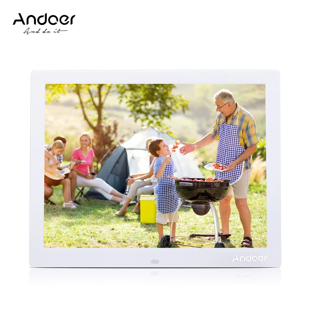 Andoer 15 ''HD TFT-LCD Фоторамки 1024*768 изображение Рамки будильник mp3 mp4 видео плеер с удаленного рабочего стола Best подарок