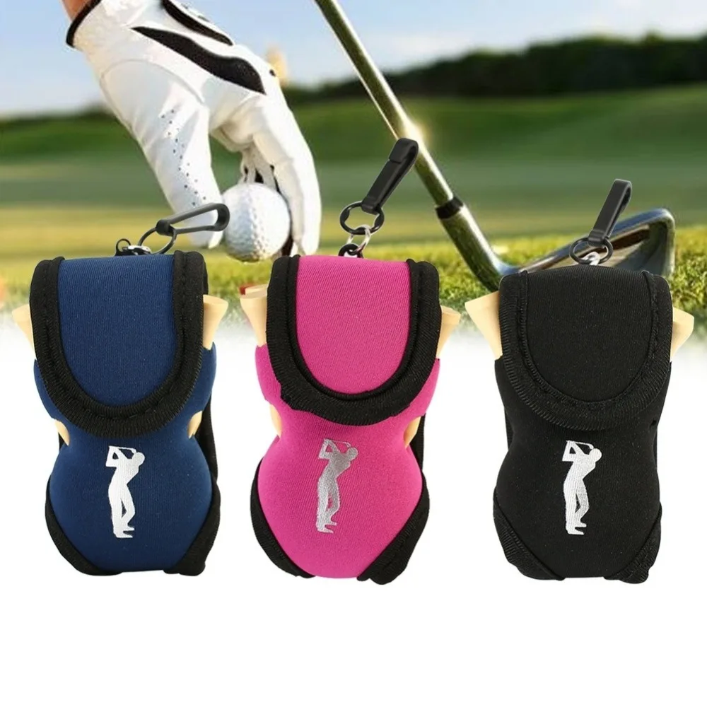 3 цвета мини держатель мяча для игры в гольф сумка для переноски Зажим для ремня Универсальный чехол спортивные аксессуары для гольфа
