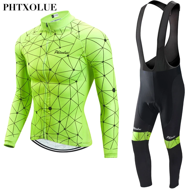 

Phtxolue Spring Autumn Men Cycling Set Mountain Bike Clothing MTB Bicycle Clothes Wear Maillot Ropa Ciclismo Cycling Jersey Set