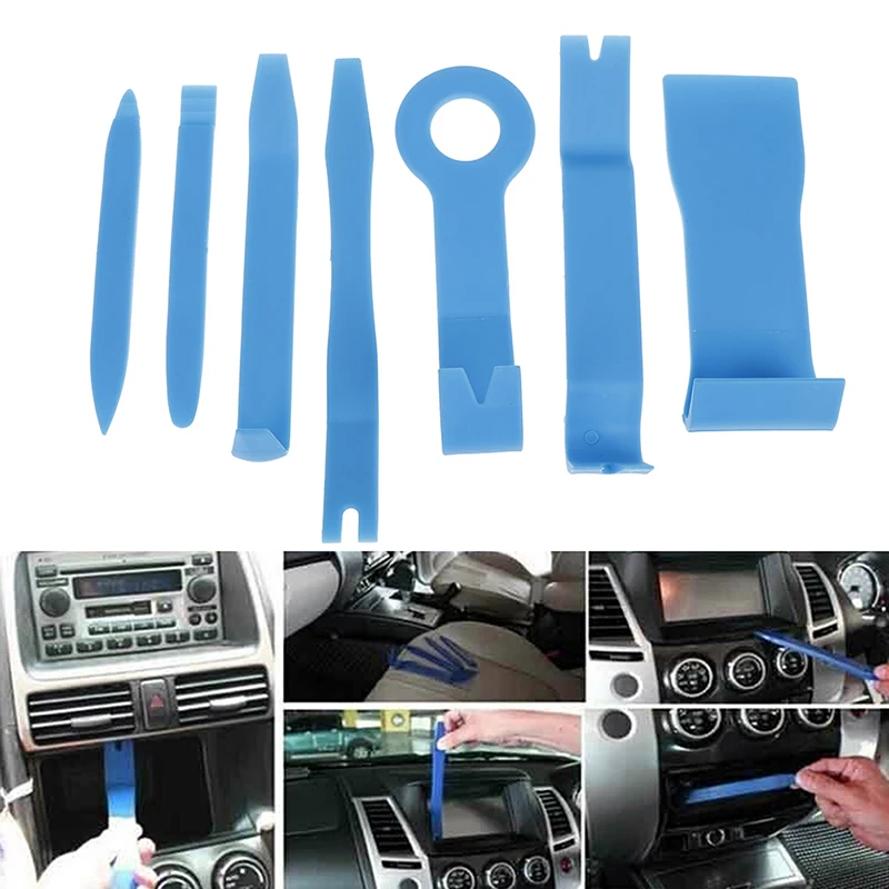 

7Pcs/Set Plastic ABS Automobile Audio Door Clip Panel Trim Dash Auto Radio Removal Pry Tools Set Car Panel Removal Tool