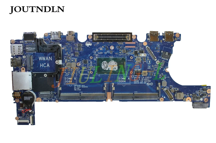 Joutndln для Dell Latitude E7270 Материнская плата ноутбука H7Y7K 0H7Y7K CN-0H7Y7K LA-C451P i5-6300u 2,4 ГГц Intel