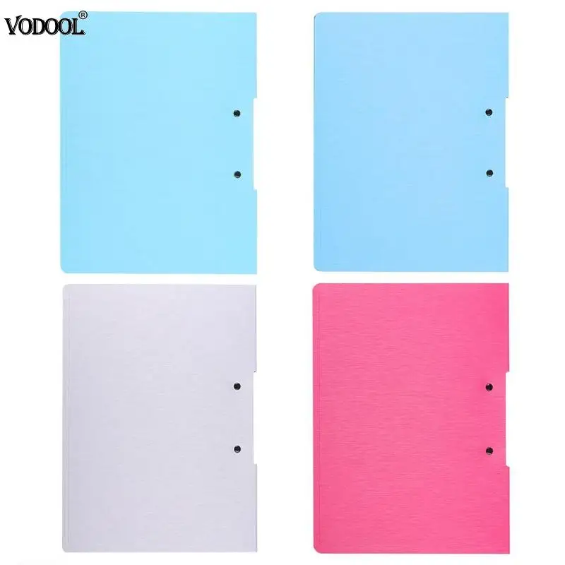 

VODOOL A4 PP File Document Folder Filing Holder Metal Clip Pad Board File Paper Bag Organizer Office Stationery Supplies Notes