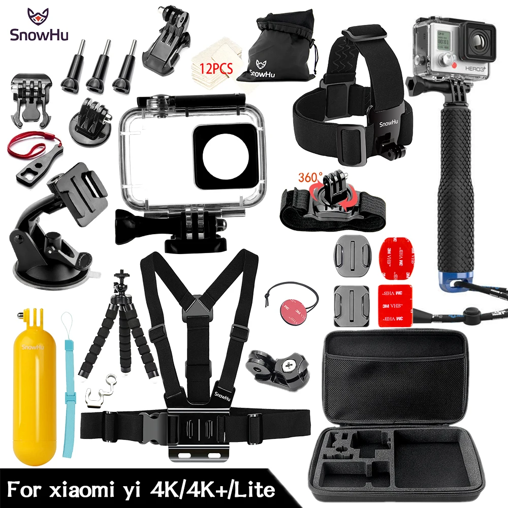 Acheter SnowHu pour Xiaomi Yi 4K accessoires monopode installer selfie bâton trépied poulpe pour Xiaomi Yi 4K Yi2 caméra d action 2 II GS74